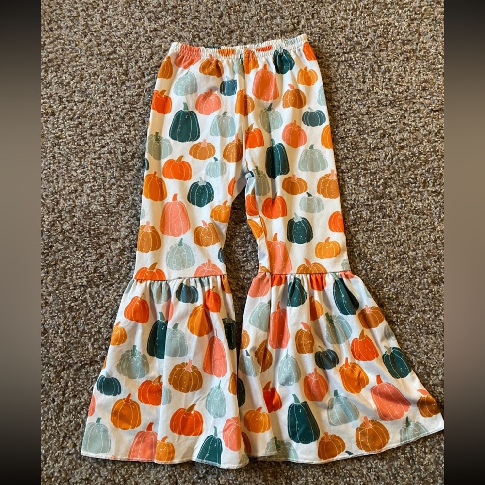 toddler girl flare pumpkin pants
